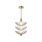 Maxim Lighting 24983TCSBR Metropolis 3-Lumières 24W Laiton satiné Suspendu