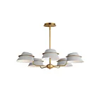 Maxim Lighting 25225LFGNAB Lucas 5-Lumières 300W Laiton naturel vieilli Incandescence Lustre
