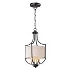 Maxim Lighting 25283WLBZAB Savant 4-Lumières 240W Bronze/laiton antique Incandescence Lustre