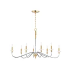 Maxim Lighting 25378CLPCSBR Clarion 8-Lumières 320W Chrome poli/laiton satiné Incandescence Lustre
