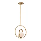 Maxim Lighting 26052SWSBR Coronet 1-Lumière 60W Laiton satiné Suspendu
