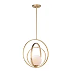 Maxim Lighting 26054SWSBR Coronet 1-Lumière 60W Laiton satiné Suspendu