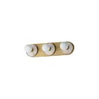 Maxim Lighting Hollywood 26093WANAB 3-lumières 60W Albâtre blanc/laiton vieilli naturel Vanité