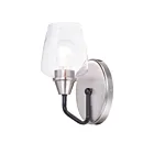 Maxim Lighting Goblet 26121CLBKSN 1-Lumière Noir/Nickel satiné Applique Murale
