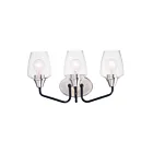 Maxim Lighting Goblet 26122CLBKSN 3-lumières 60W Noir/Nickel satiné Vanité