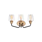 Maxim Lighting Goblet 26122CLBZAB 3-lumières 60W Bronze/Laiton antique Vanité