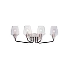 Maxim Lighting Goblet 26123CLBKSN 4-lumières 60W Noir/Nickel satiné Vanité