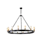 Maxim Lighting 26276BKNAB Noble 14-Lumières 840W Noir/Laiton vieilli naturel Incandescence Lustre