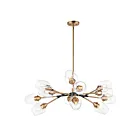 Maxim Lighting 26347CLABBK Savvy 12-Lumières 48W Laiton antique/Noir LED Lustre