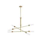 Maxim Lighting 26376CLNAB Equilibrium 6-Lumières 36W Laiton naturel vieilli Suspendu