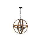 Maxim Lighting 27574APBK Compass 4-Lumières 240W Pacanier ancien/Noir Suspendu