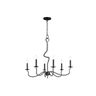 Maxim Lighting 27706BO Padrona 6-Lumières 360W Oxyde noir Incandescence Lustre