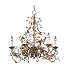 Maxim Lighting 2851EG Elegante 6-Lumières 360W Or étrusque Incandescence Lustre
