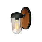 Maxim Lighting Lido 30011CDAPBK Noix de pécan antique/Noir 60W Lanterne murale d'extérieur