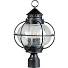 Maxim Lighting Portsmouth 30500CDOI 3-Lumières 120W Bronze huilé Lanterne de poteau extérieure