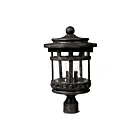 Maxim Lighting Santa Barbara DC 3136CDSE 3-Lumières 120W Terre de sienne Lanterne de poteau extérieure