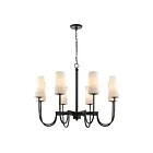 Maxim Lighting 32008SWBK Town and Country 8-Lumières 320W Noir Incandescence Lustre