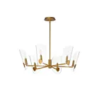 Maxim Lighting 32356CLNAB Armory 6-Lumières 360W Laiton naturel vieilli Incandescence Lustre