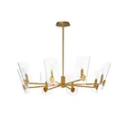Maxim Lighting 32358CLNAB Armory 8-Lumières 480W Laiton naturel vieilli Incandescence Lustre