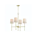 Maxim Lighting 32364WTSBR Huntington 4-Lumières 240W Laiton satiné Incandescence Lustre