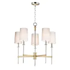 Maxim Lighting 32395OFSBRPN Uptown 5-Lumières 300W Laiton satiné/Nickel poli Incandescence Lustre