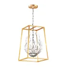 Maxim Lighting 32404BCPNGL Bouquet 4-Lumières 160W Nickel poli/feuille d'or Suspendu