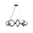 Maxim Lighting 35108CDBKPN Curlicue 8-Lumières 320W Noir/Nickel poli Suspendu