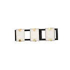 Maxim Lighting Radiant 39532CYBKGL 3-lumières 6W Noir/Feuilles d'or Vanité