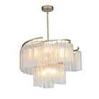 Maxim Lighting 39577WFLGS Victoria 9-Lumières 540W Argent doré Suspendu