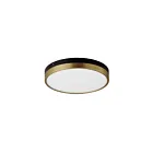 Maxim Lighting 59702WTBKAB Dapper 1-lumière 18W Noir/Laiton antique Plafonnier encastré