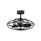 Maxim Lighting 61002BK Corona Fan 1-Lumière 30W Preto Lustre avec ventilateur