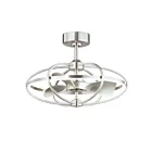 Maxim Lighting 61002SN Corona Fan 1-Lumière 30W Níquel acetinado Lustre avec ventilateur