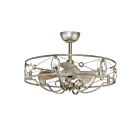Maxim Lighting 61013SM Solitaire 6-Lumières 4W Névoa de prata Lustre avec ventilateur