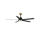 Maxim Lighting 88826BKGLD 60" Noir/Or Ventilateur de plafond