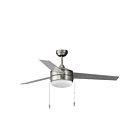 Maxim Lighting 89906FTSNBK 52" Nickel satiné/Noir Ventilateur de plafond