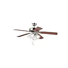 Maxim Lighting 89907FTSNWP 52" Nickel satiné/noyer/pécan Ventilateur de plafond