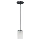 Maxim Lighting 90200FTBK Corona 1-Lumière 60W Noir Suspendu
