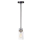 Maxim Lighting 91070CLBZGLD Magnolia 1-Lumière 60W Bronze/Or Suspendu