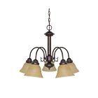 Chandelier Nuvo Lighting 60-1251 5-Lumières Série Ballerina Bois d'Acajou