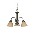 Chandelier Nuvo Lighting 60-1252 3-Lumières Série Ballerina Bois d'Acajou