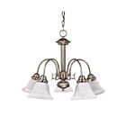 Chandelier Nuvo Lighting 60-181 5-Lumières Série Ballerina Nickel Brossé