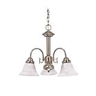 Chandelier Nuvo Lighting 60-182 3-Lumières Série Ballerina Nickel Brossé