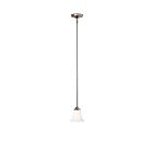 Mini Suspendu Nuvo Lighting 60-1831 1-Lumière Série Dupont Nickel Brossé