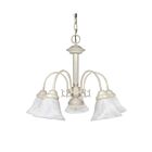 Chandelier Nuvo Lighting 60-187 5-Lumières Série Ballerina Blanc Texturé