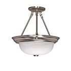 Plafonnier Nuvo Lighting 60-201 2-Lumières Nickel Brossé
