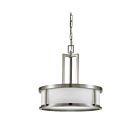 Luminaire Suspendu Nuvo Lighting 60-2857 4-Lumières Série Odeon Nickel Brossé