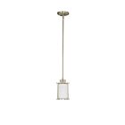 Mini Suspendu Nuvo Lighting 60-2866 1-Lumière Série Odeon Nickel Brossé