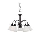 Chandelier Nuvo Lighting 60-3141 5-Lumières Série Ballerina Bois d'Acajou