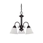 Chandelier Nuvo Lighting 60-3142 3-Lumières Série Ballerina Bois d'Acajou