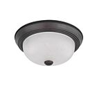 Plafonnier Nuvo Lighting 60-3145 2-Lumières Bois d'Acajou